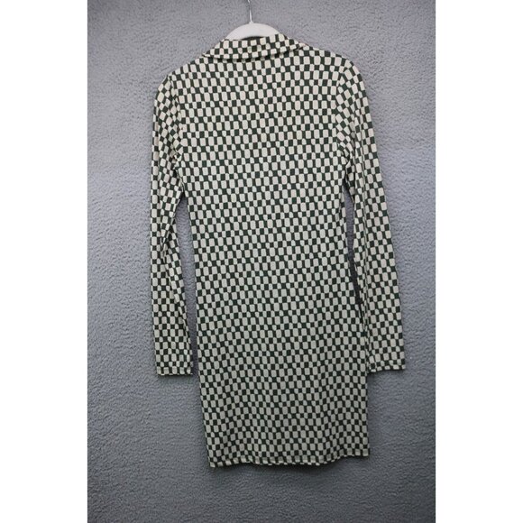 Abercrombie & Fitch Long Sleeve Button Up Bodycon Dress-Size Small-Lined - Picture 9 of 11